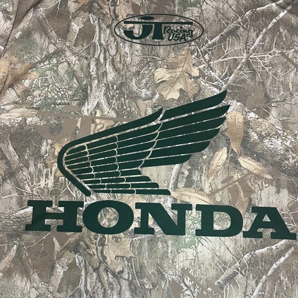 Honda JT Racing Long Sleeve Shirt Men Size XL Jersey Oak Camo Green/Tan NEW - Picture 6 of 9